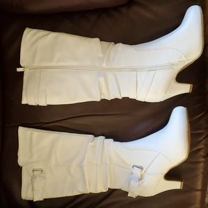 Top Moda White Boots